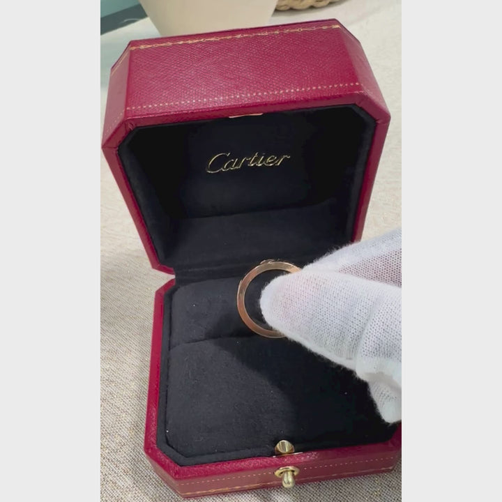 18K Rose Gold  Cartier’s Love 3 Diamond Ring