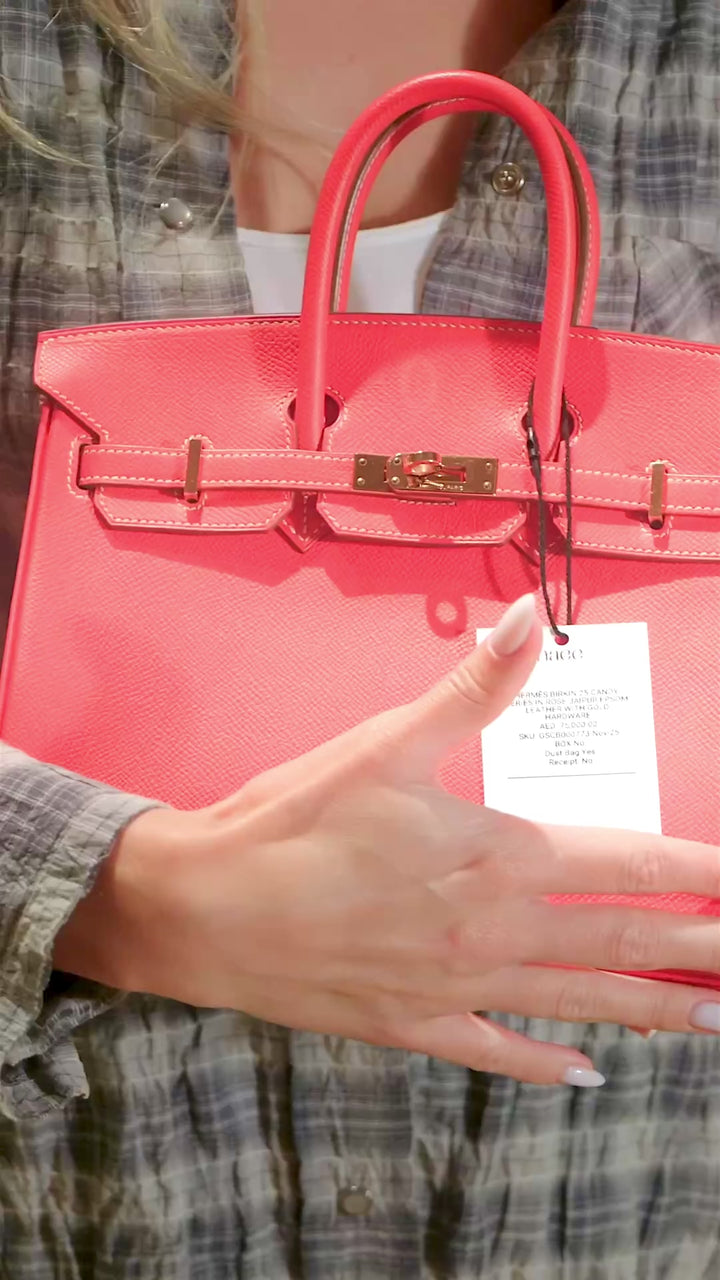 Hermès Birkin 25 Candy Series in Rose Jaipur Epsom Leather with Gold Hardware