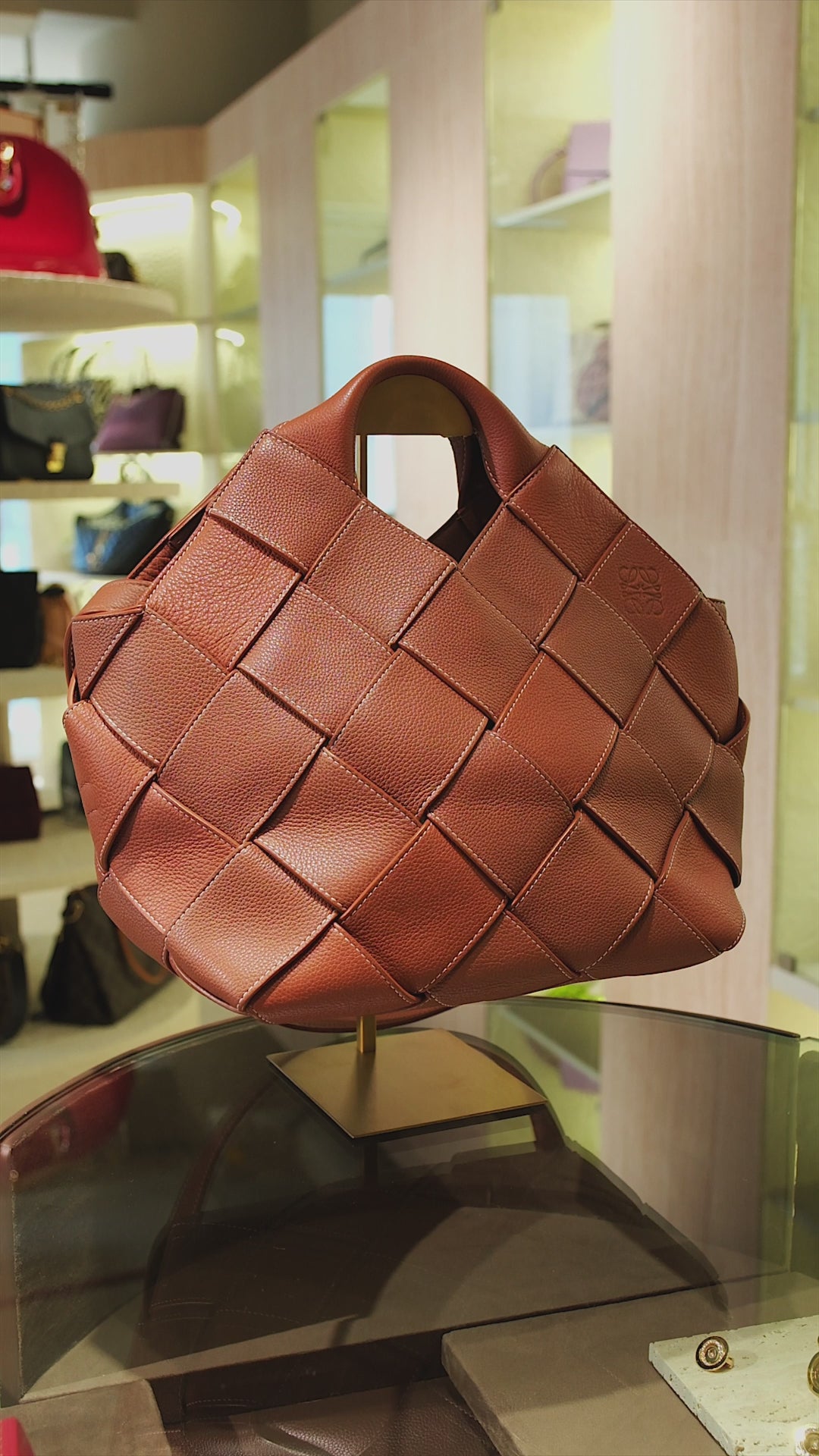 Loewe woven leather bag 2025