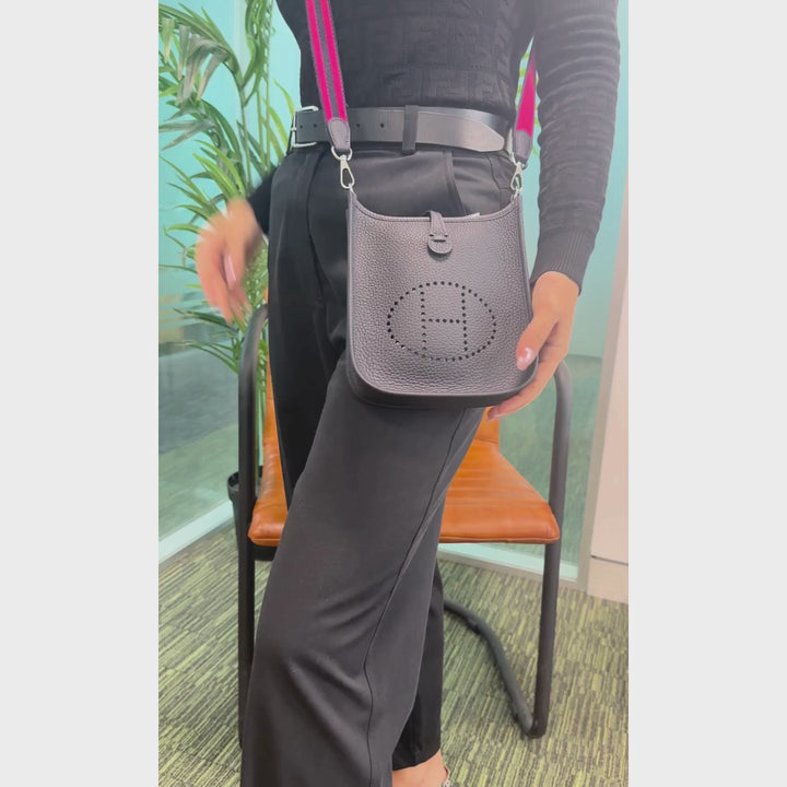 Hermès Evelyne TPM Bleu Nuit Clemence Palladium Hardware bag