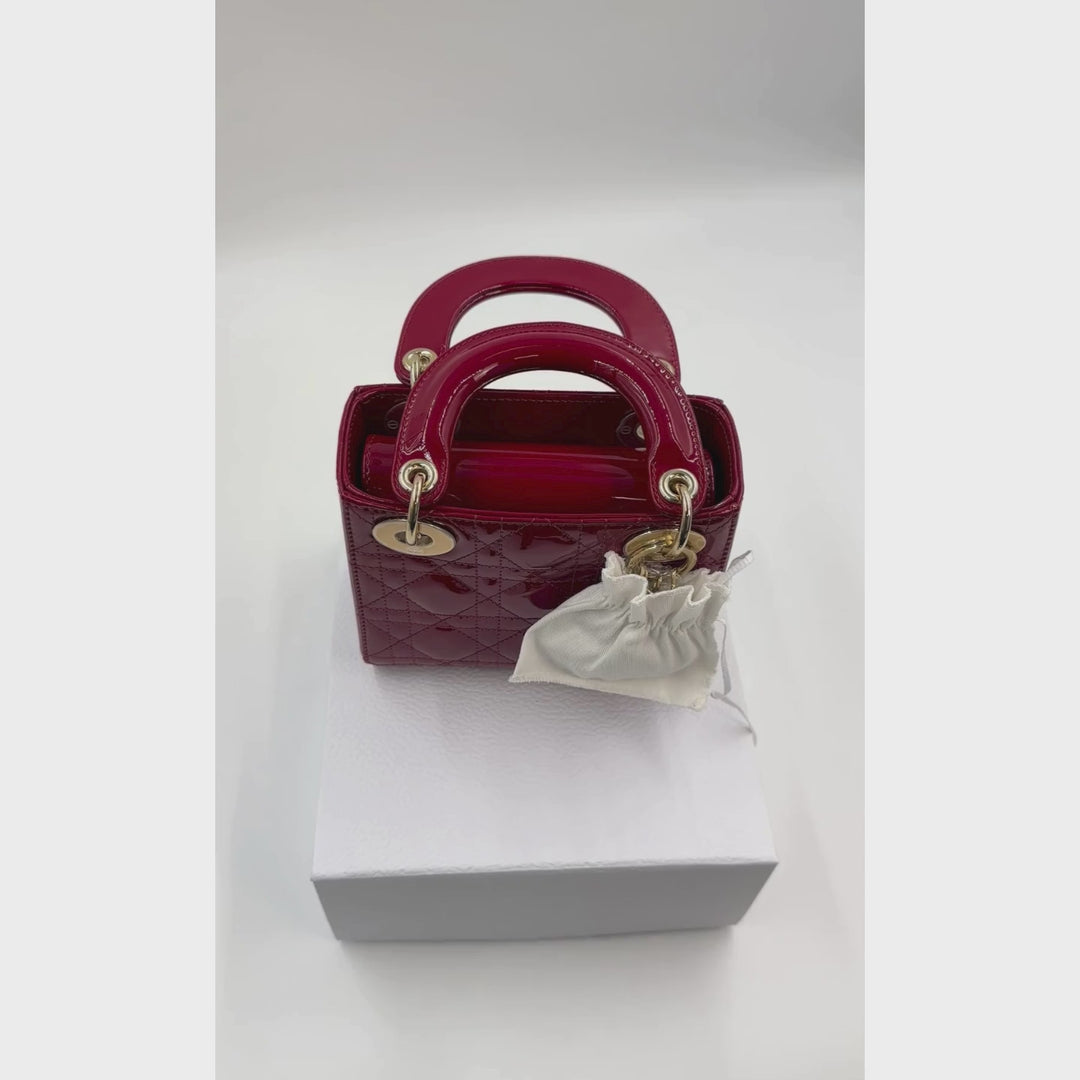 Mini Lady Dior Red Bag