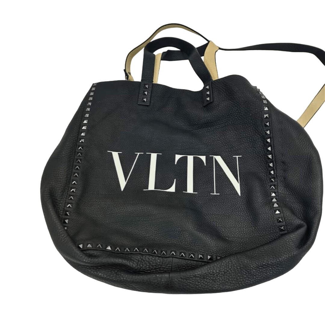 Valentino Garavani Rockstud Shopping Tote Printed Leather Large Bag - Gemaee UAE