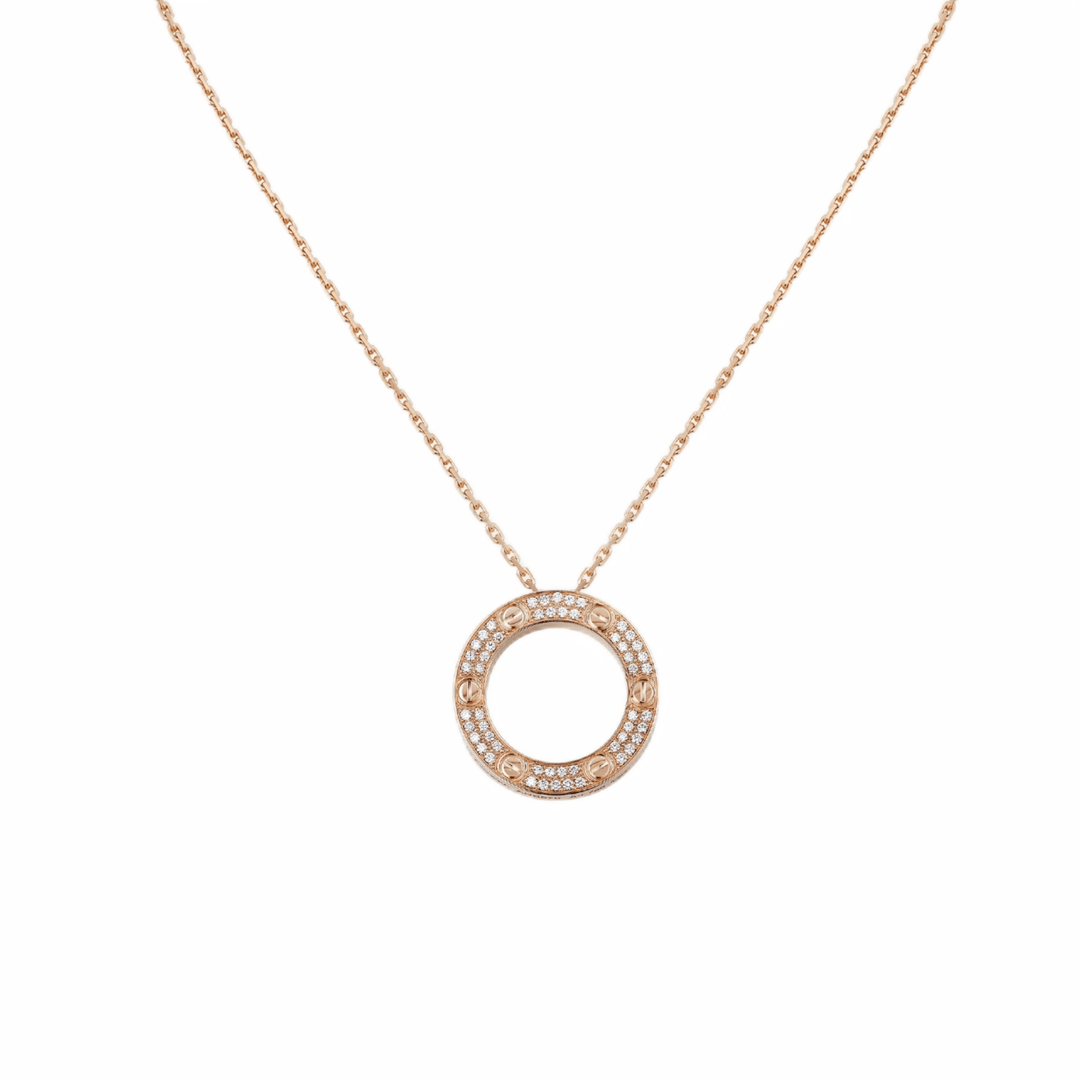 18K ROSE GOLD CARTIER LOVE NECKLACE - Gemaee UAE