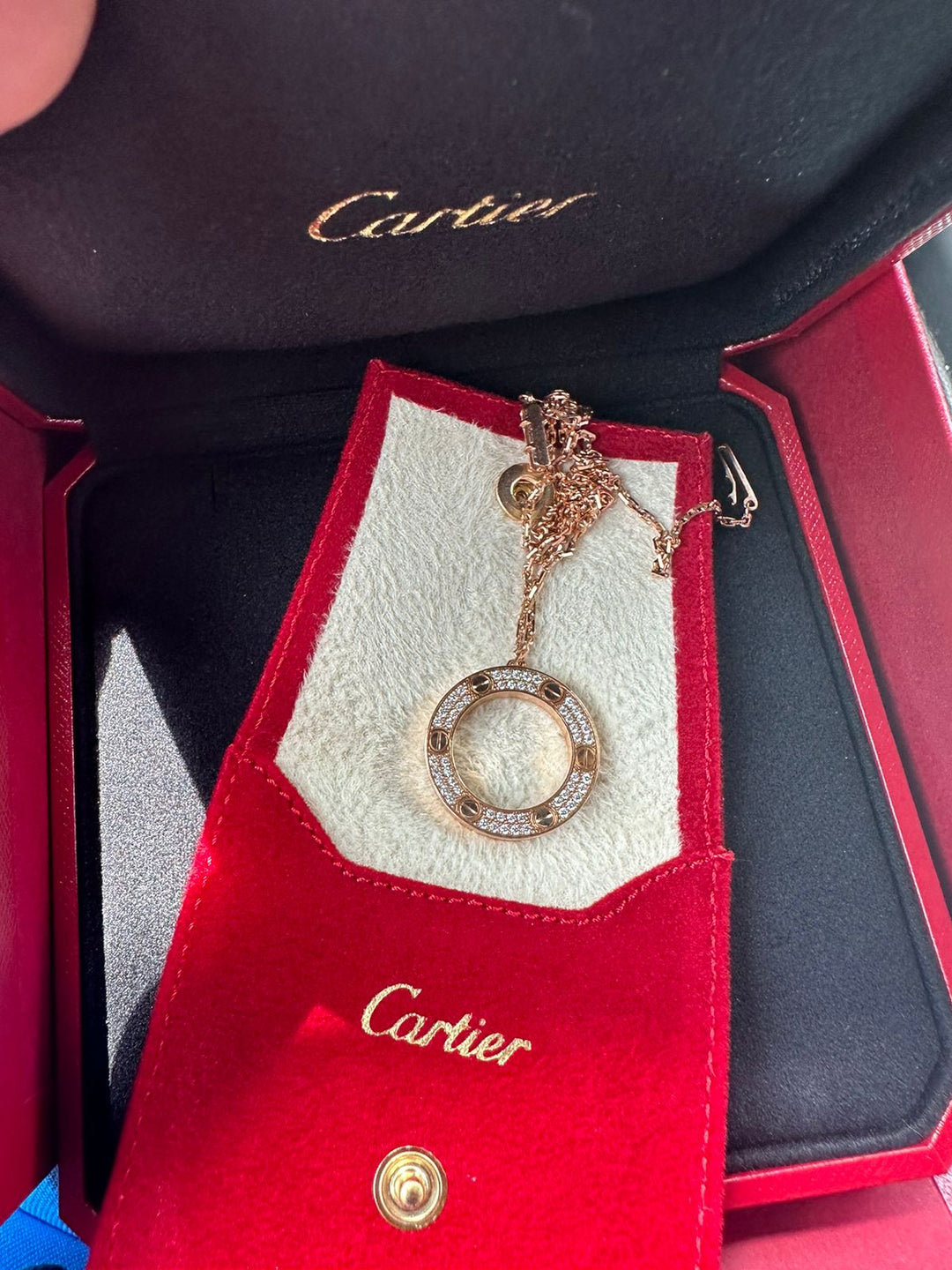 18K ROSE GOLD CARTIER LOVE NECKLACE Gemaee UAE - Main Image