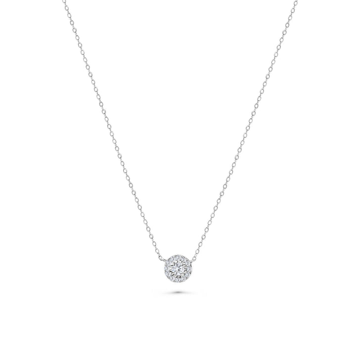 18K White Gold And Diamond Illuminate Necklace-0.07 CT - Gemaee UAE