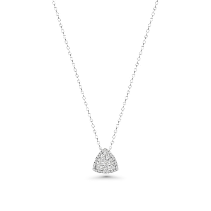18K White Gold And Diamond Illuminate Necklace-0.29 CT - Gemaee UAE