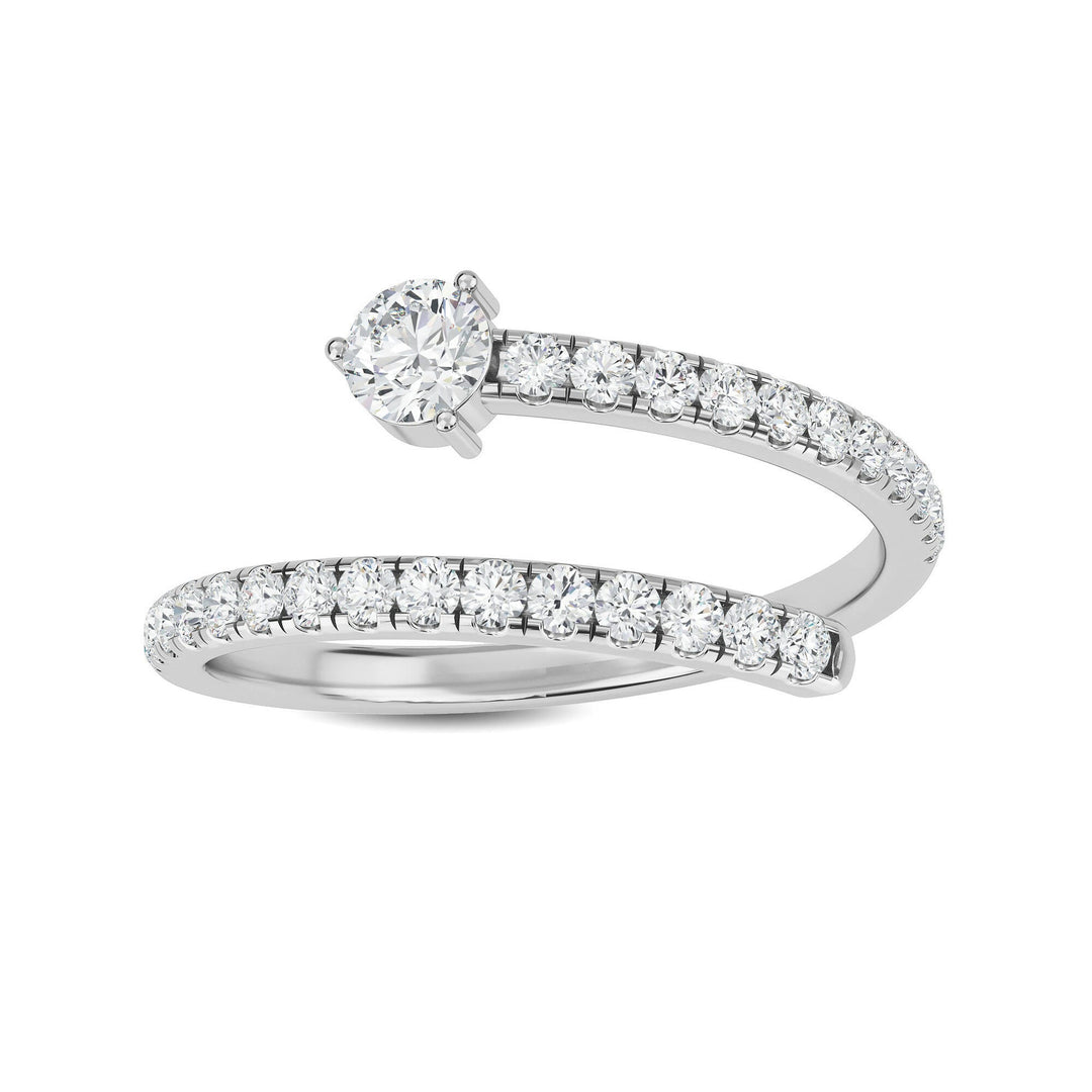 18K White Gold And Diamond Mixlet Ring- 0.39 CT - Gemaee UAE