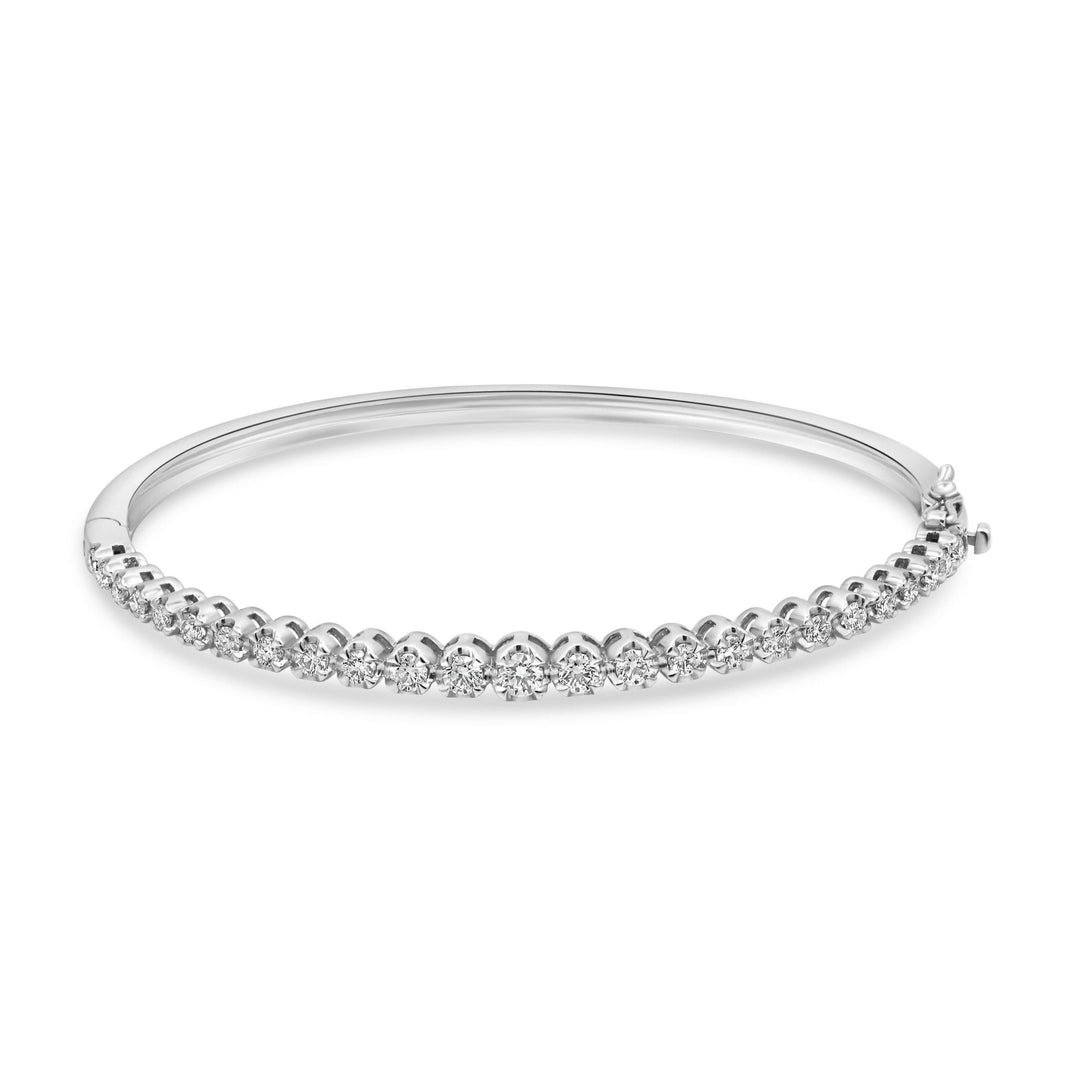 18K WHITE GOLD AND DIAMONDS ETERNITY BRACELET - Gemaee UAE