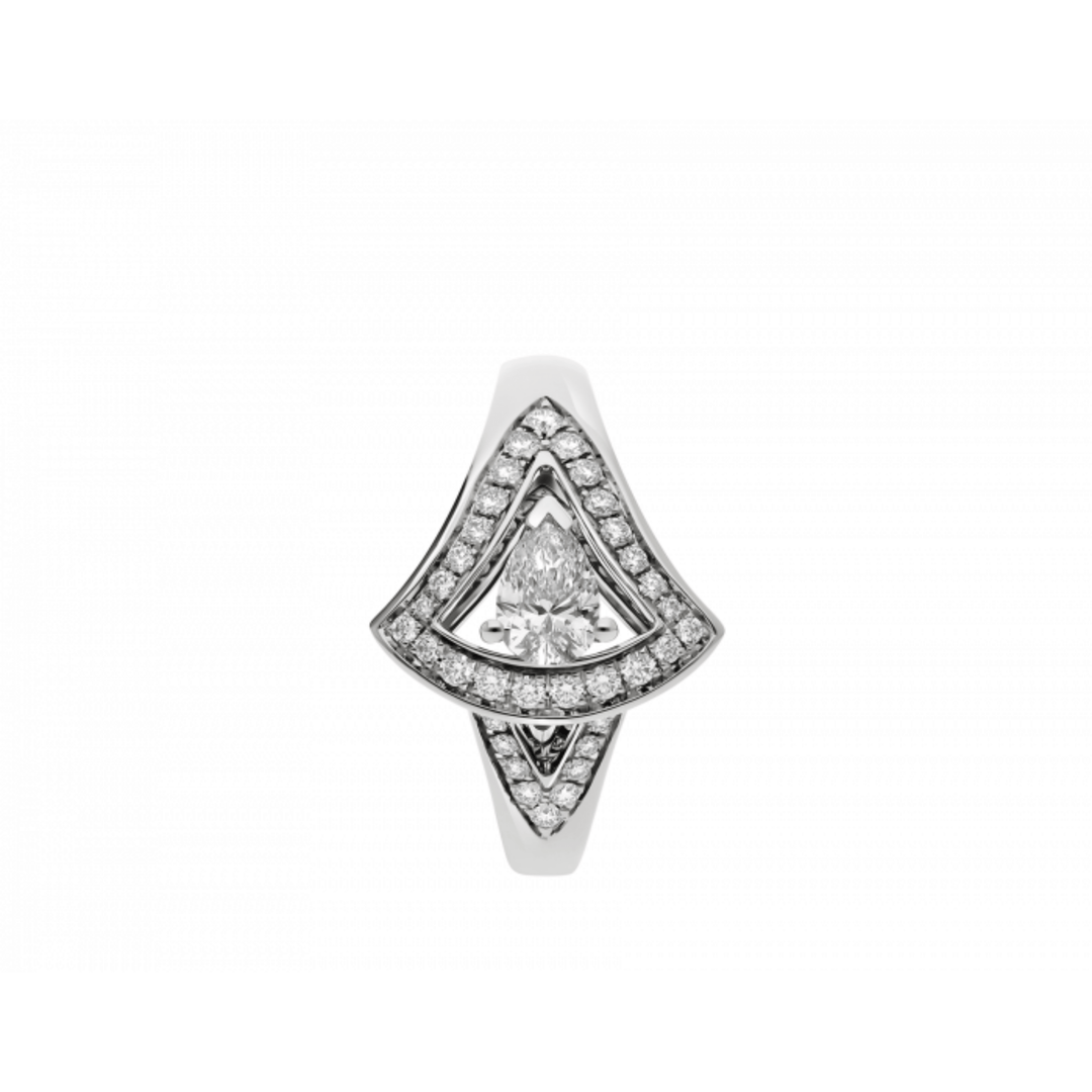 18K White Gold Bulgari Divas' Dream Diamond Ring - Gemaee UAE