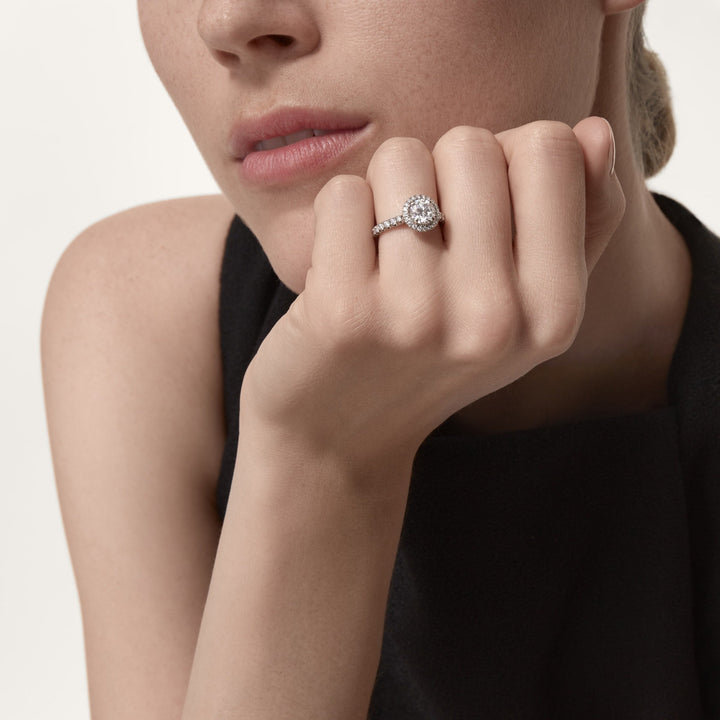 18K WHITE GOLD CARTIER DESTINÉE SOLITAIRE RING 1.32 CT - Gemaee UAE