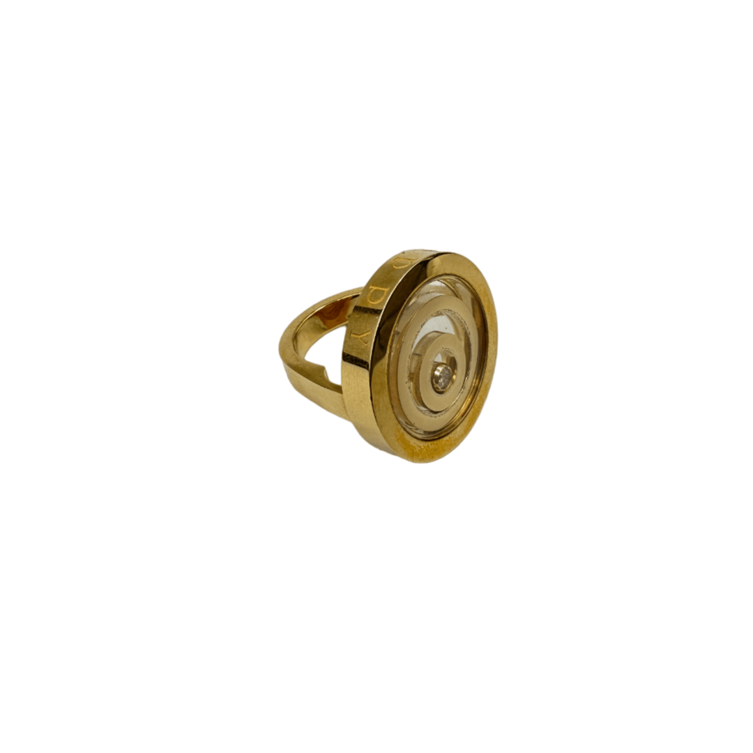 18K Yellow Gold and Diamomd Chopard HAPPY SPIRIT RING - Gemaee UAE