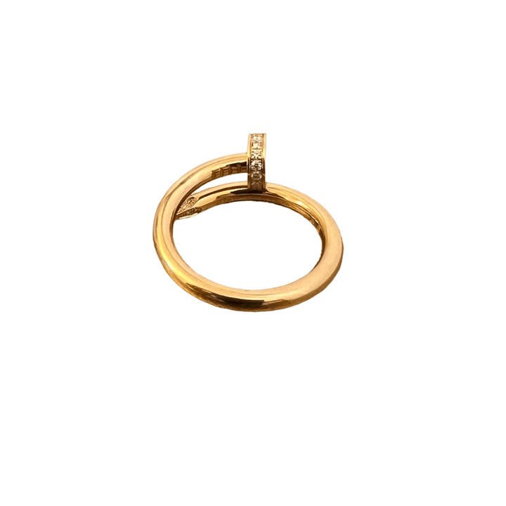 18K YELLOW GOLD AND DIAMOND CARTIER JUSTE UN CLOU RING - Gemaee UAE