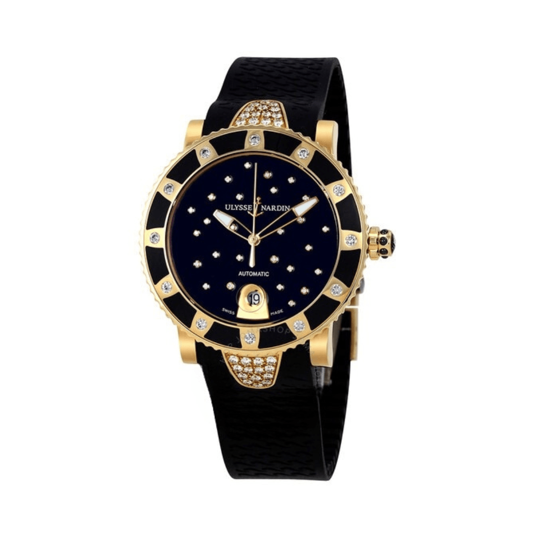 18K Yellow Gold Lady Diver Starry Night Watch - Gemaee UAE