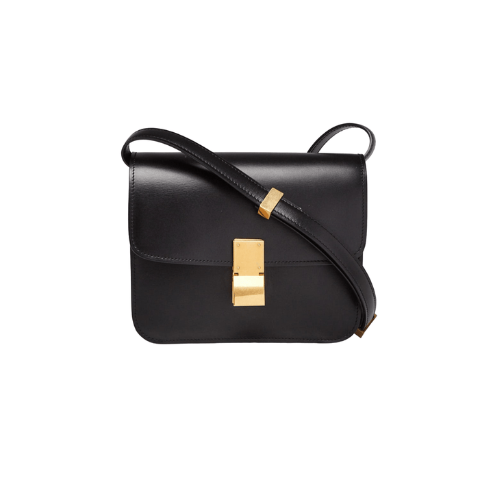 Céline Black Smooth Leather Box Bag - Gemaee UAE