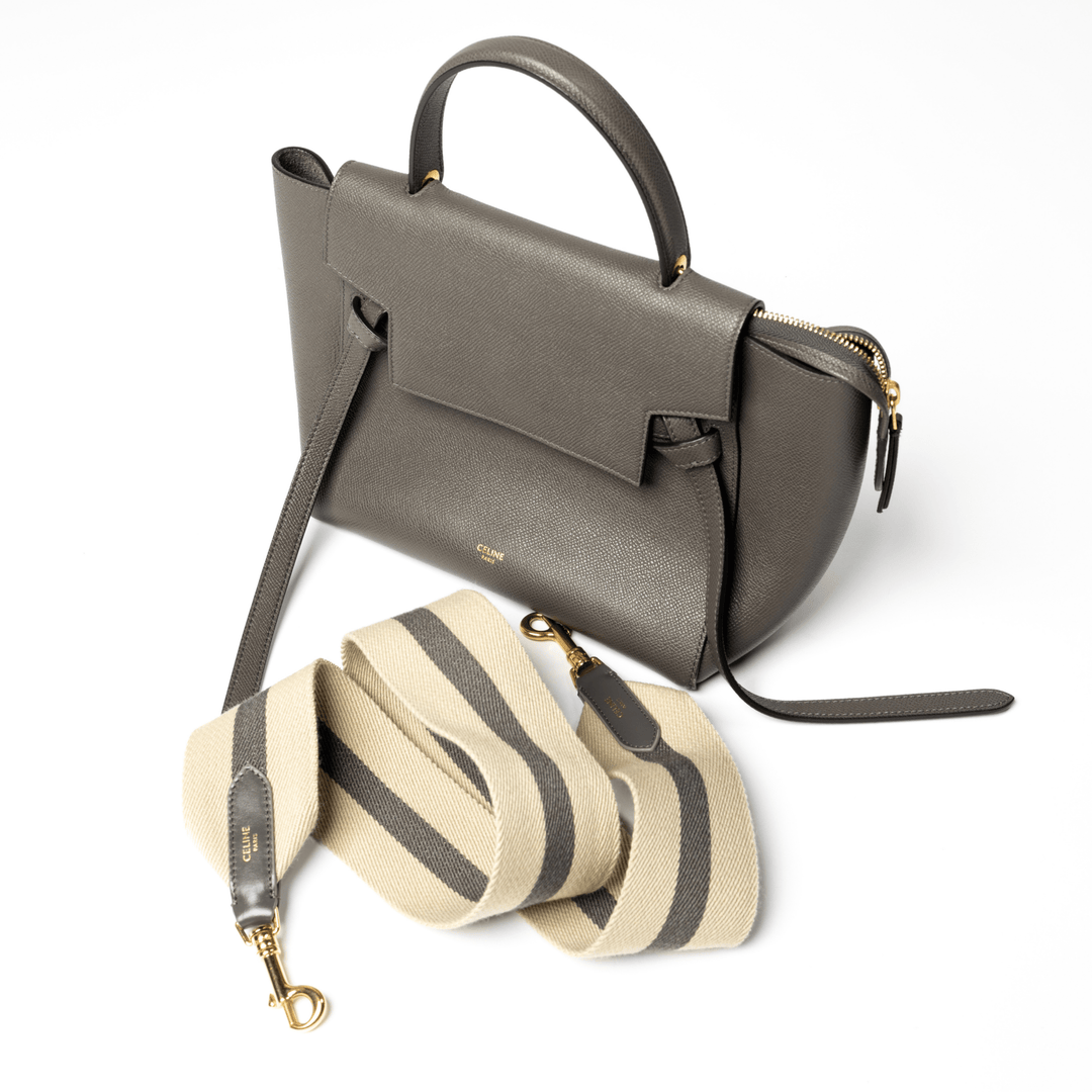 Celine micro belt bag in grained outlet calfskin