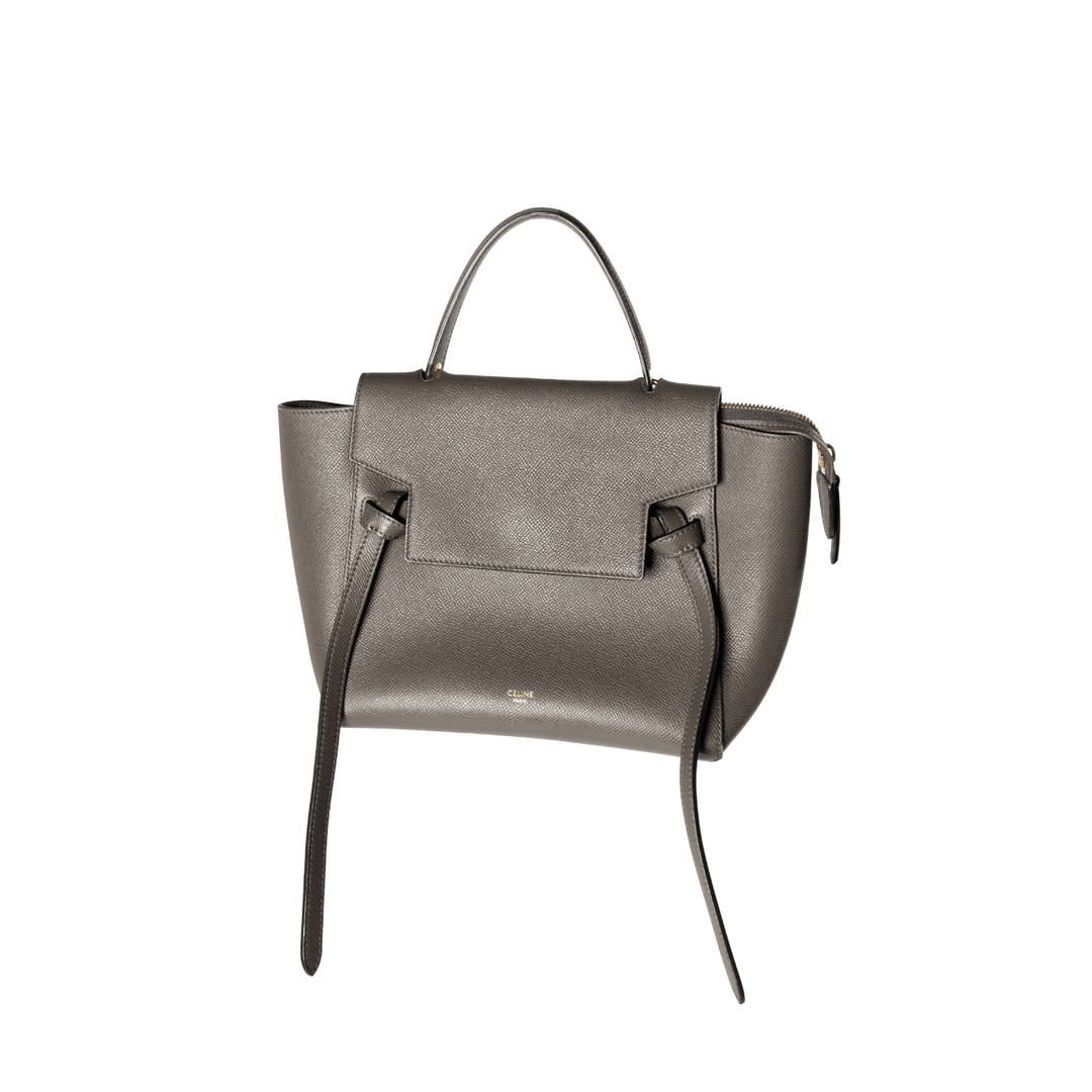 Celine belt top bag micro grey