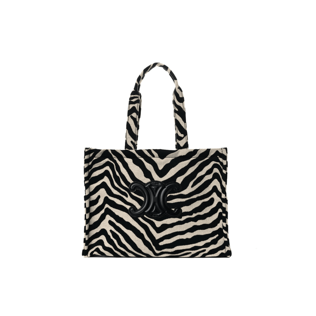 Céline Zebra Pattern Tote Black And Off white Bag | Gemaee UAE