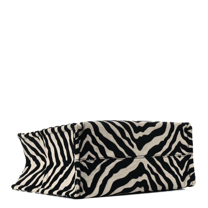 Céline Zebra Pattern Tote Bag Black Beige - Gemaee UAE