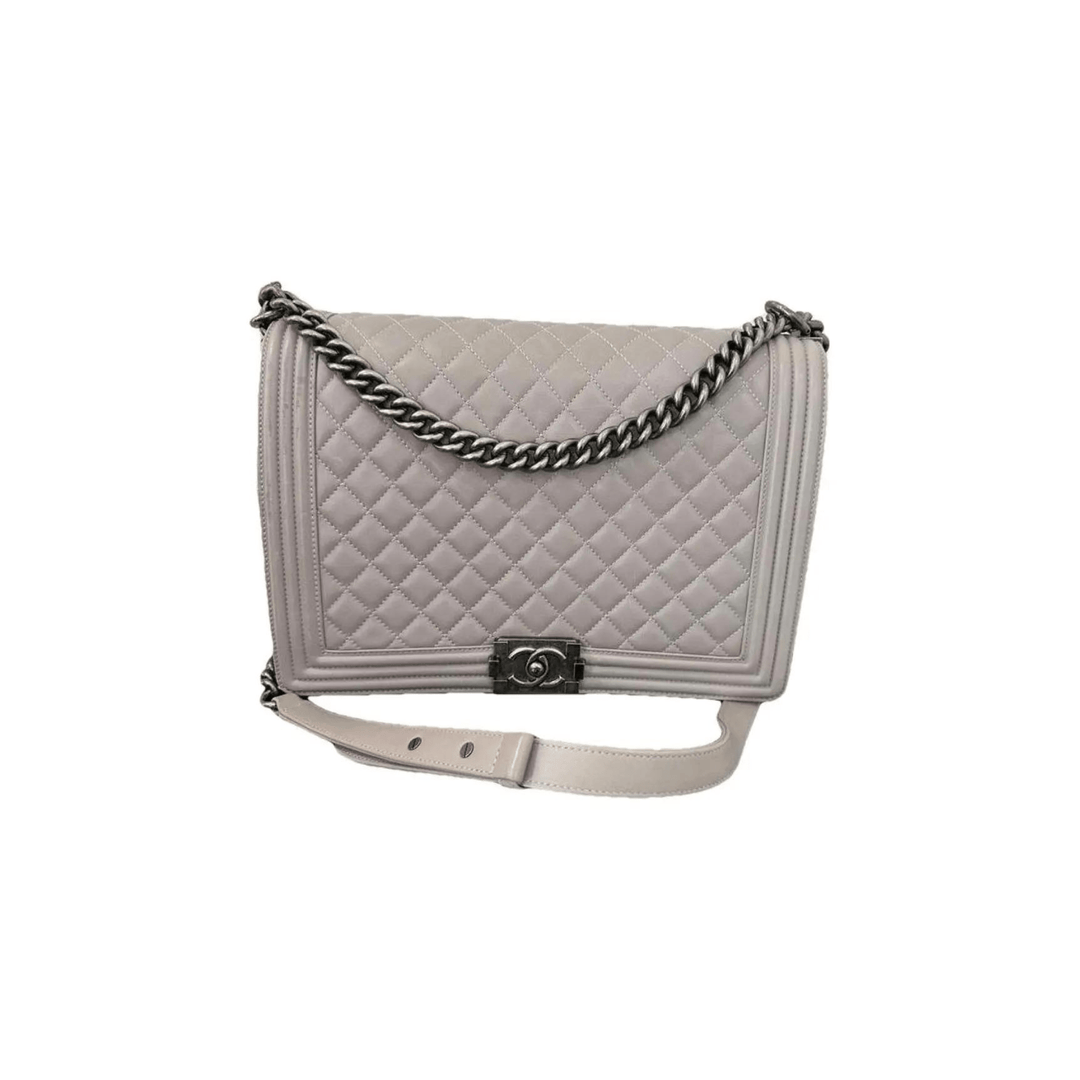 Chanel Boy Large Grey Bag - Gemaee UAE