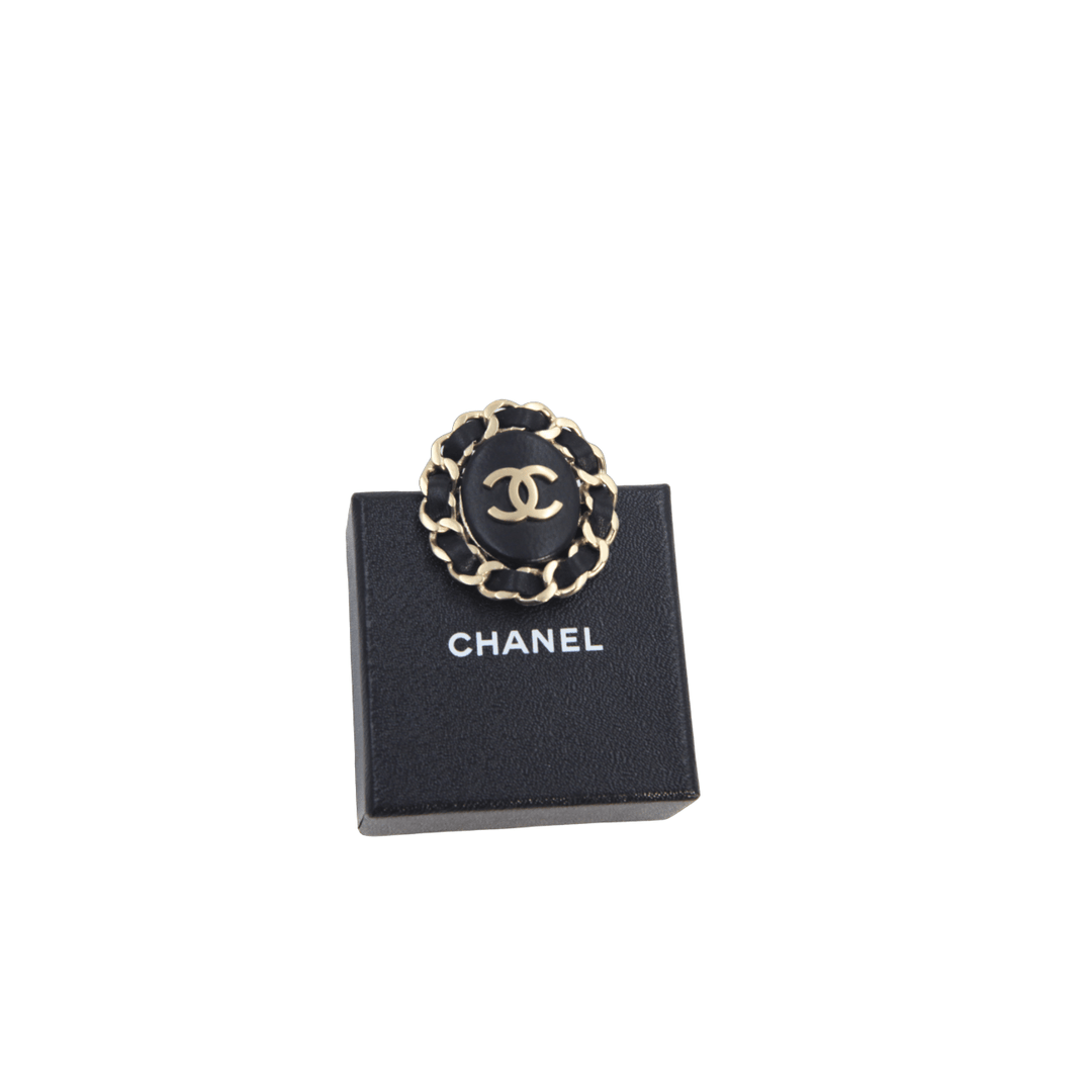 Chanel CC Black Brooch And Lapel Pin - Gemaee UAE