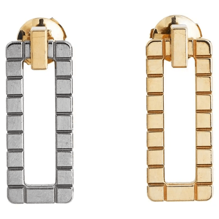 Chopard Ice Cube 18K Two Tone Gold Earrings - Gemaee UAE