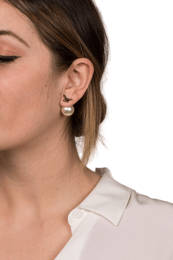 Christian Dior Pearl Tribales Bee Earrings Gemaee UAE