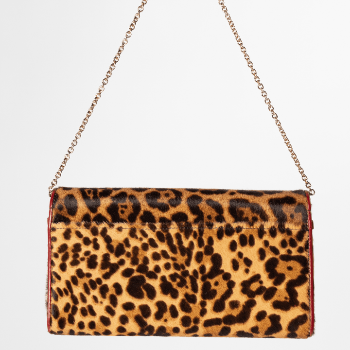 Christian Louboutin Riviera Flapover Clutch Bag // Leopard - Gemaee UAE