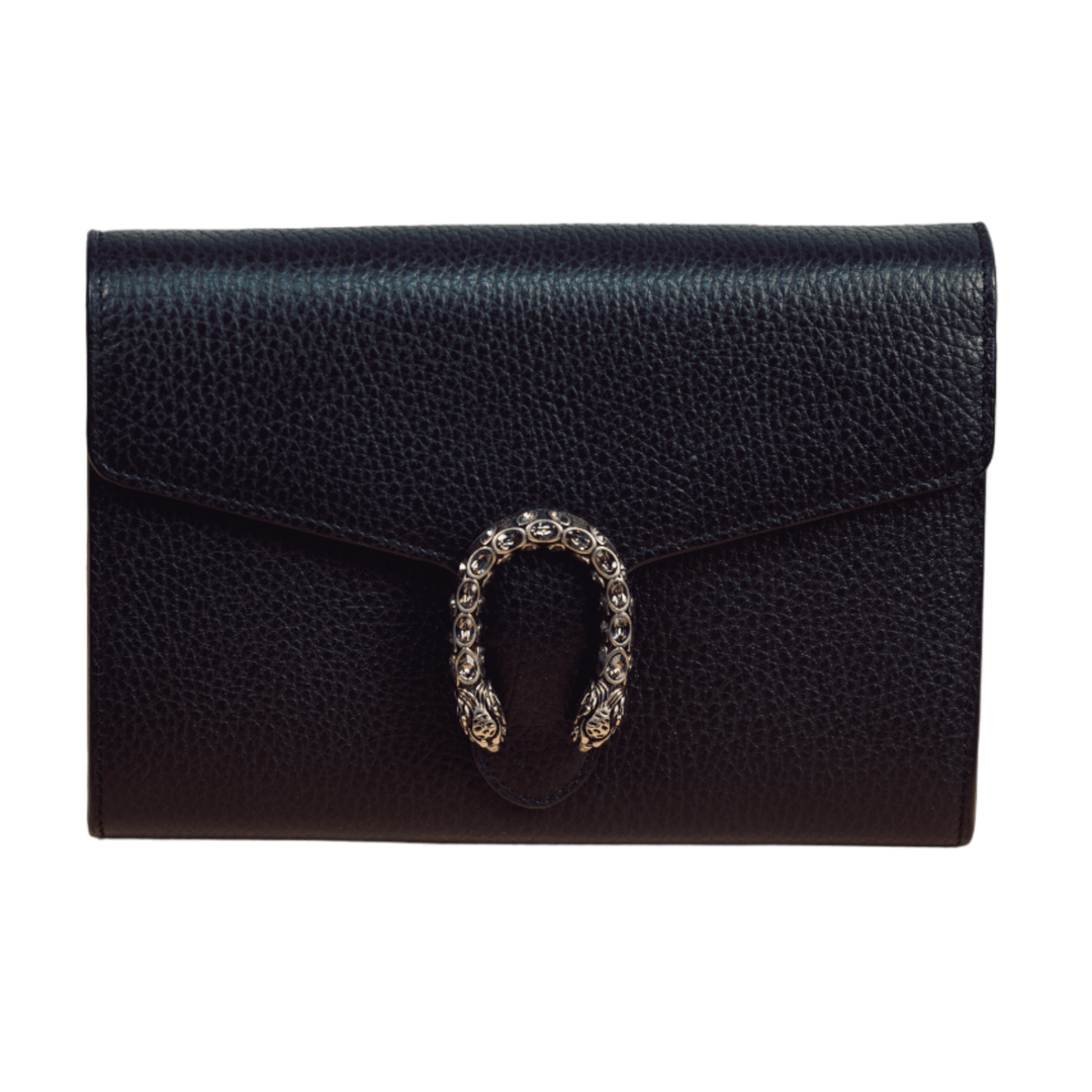 Gucci Black Small Dionysus Leather Shoulder Bag Gemaee UAE