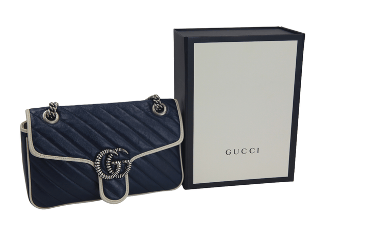 Gucci Small GG Marmont Leather Shoulder Bag - Gemaee UAE