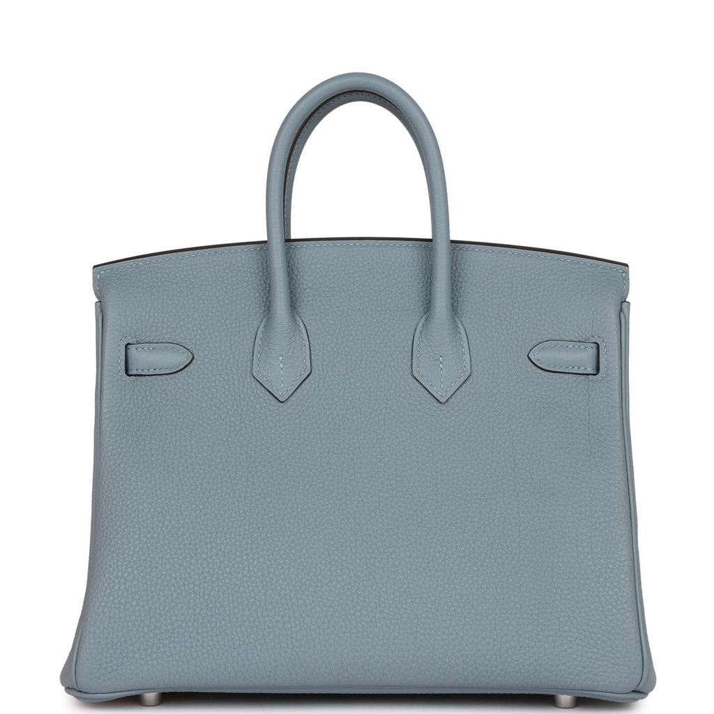 Hermès Birkin 25 Bleu Lin Verso Togo Palladium Hardware - Gemaee UAE