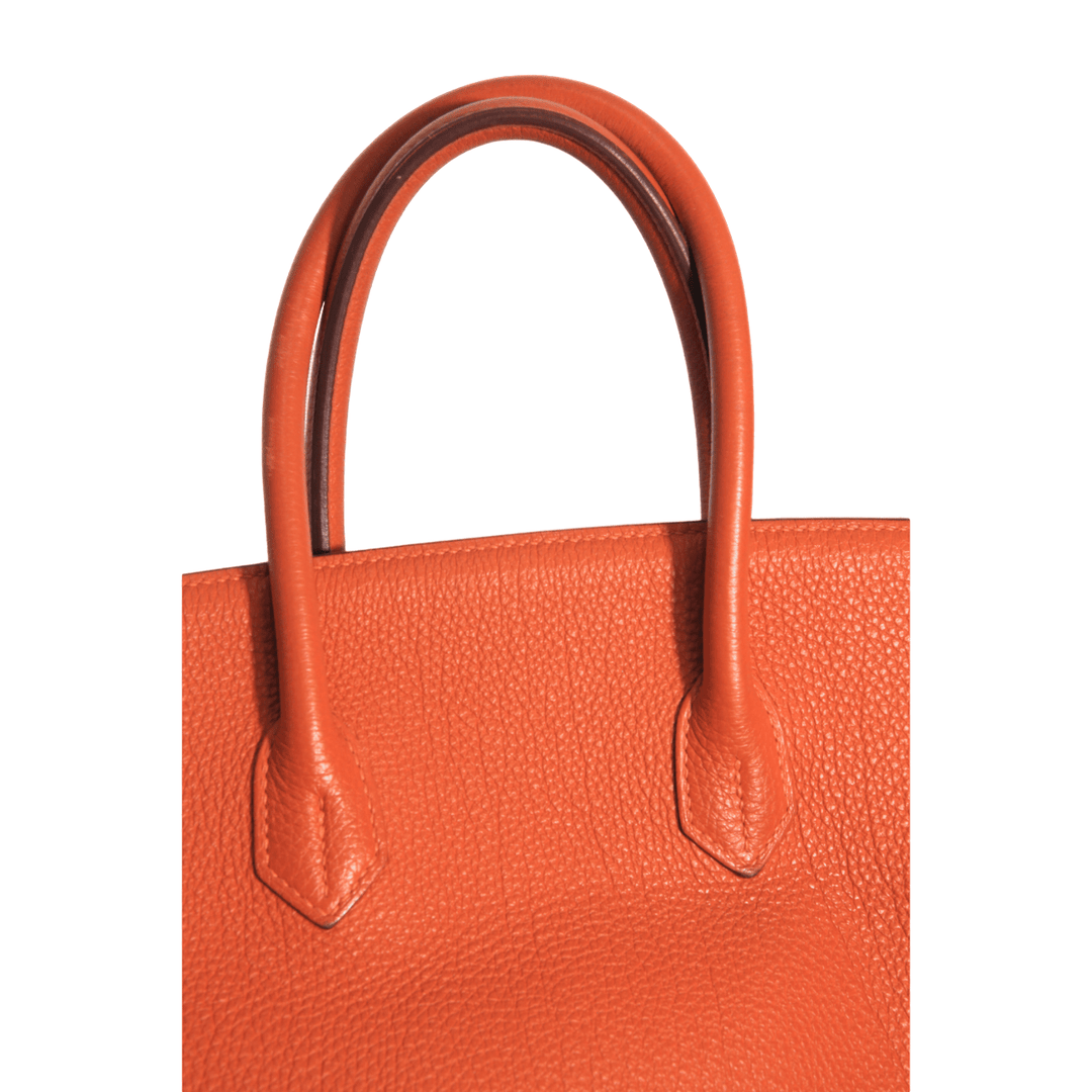 Hermès Orange Clemence 35 Bag With Gold Hardeware - Gemaee UAE