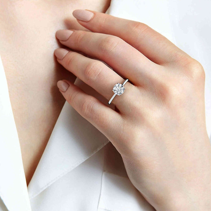 Lab-Grown Diamond Petite Solitaire Ring-1CT - Gemaee UAE