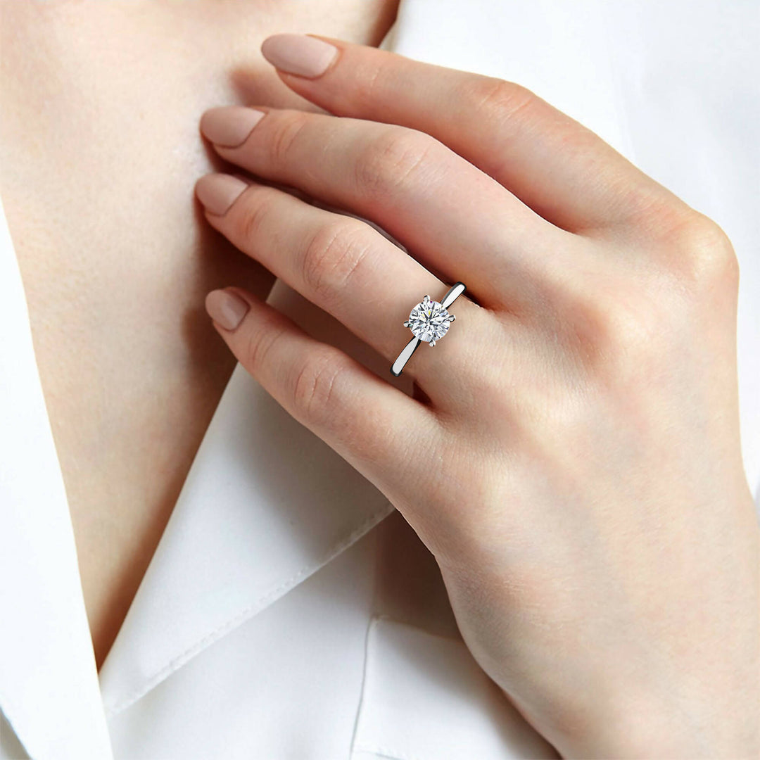 Lab-Grown Diamond Solitaire Ring-1CT - Gemaee UAE