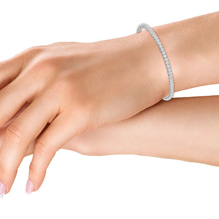 Lab-Grown Diamond Tennis Bracelet 5 CT TW - Gemaee UAE