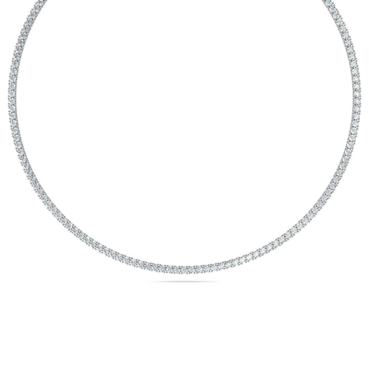 Lab-Grown Full Diamond Tennis Necklace 12 CT TW - Gemaee UAE