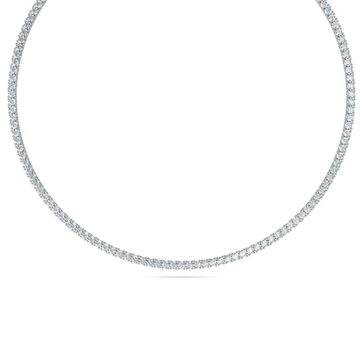 Lab-Grown Full Diamond Tennis Necklace 14 CT TW - Gemaee UAE