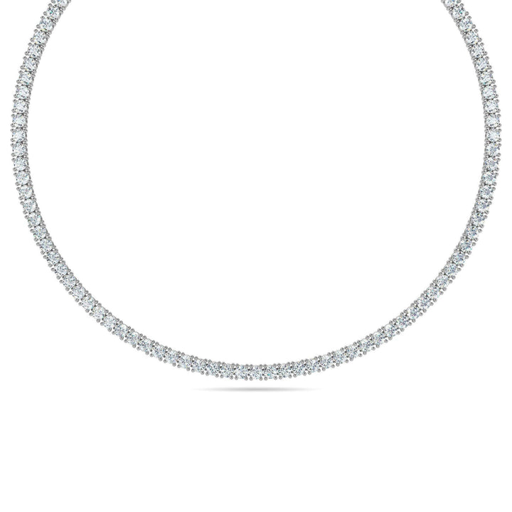 Lab-Grown full Diamond Tennis Necklace 25 CT TW - Gemaee UAE