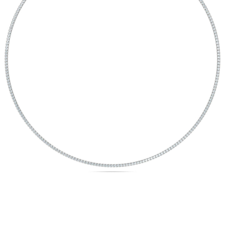 Lab-Grown Full Diamond Tennis Necklace 5 CT TW - Gemaee UAE