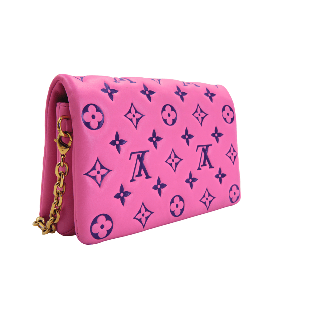 Louis Vuitton Pink/Purple Lambskin Leather Pochette Coussin Crossbody Bag - Gemaee UAE