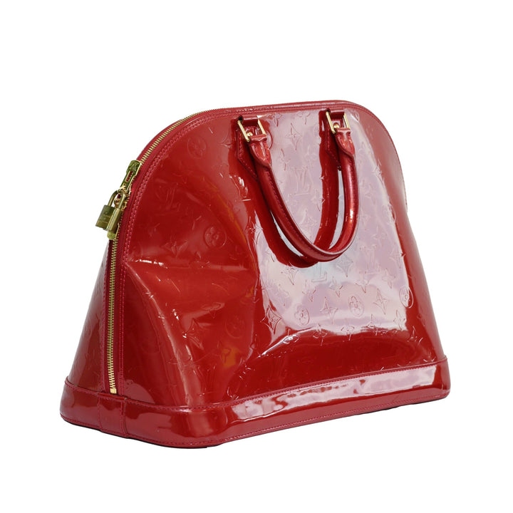 Louis vuitton red alma large with keychain Bag - Gemaee UAE