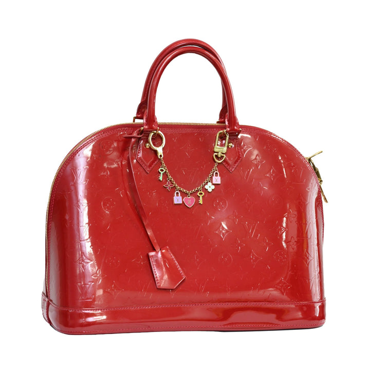 Louis vuitton red alma large with keychain Bag - Gemaee UAE