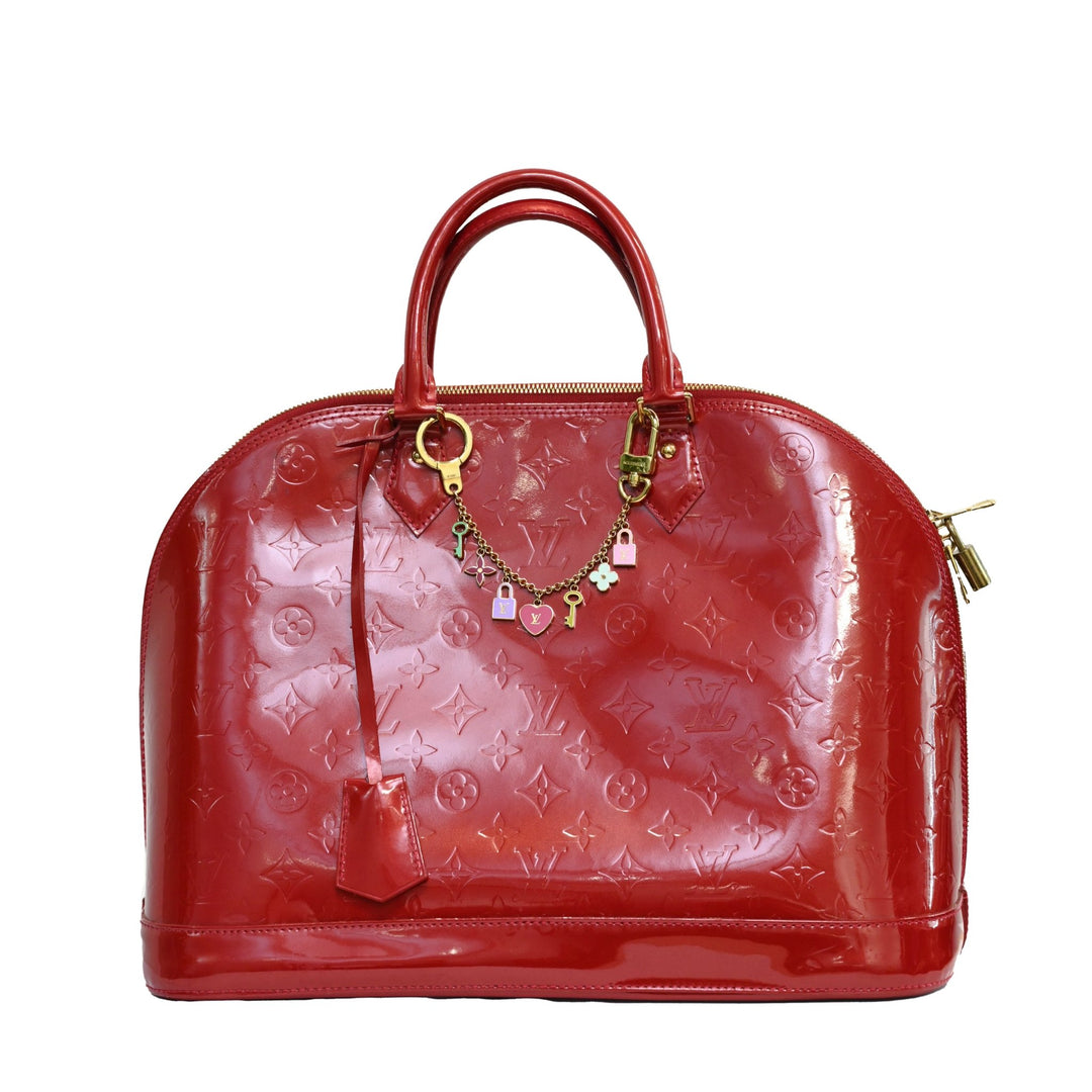 Louis vuitton red alma large with keychain Bag - Gemaee UAE