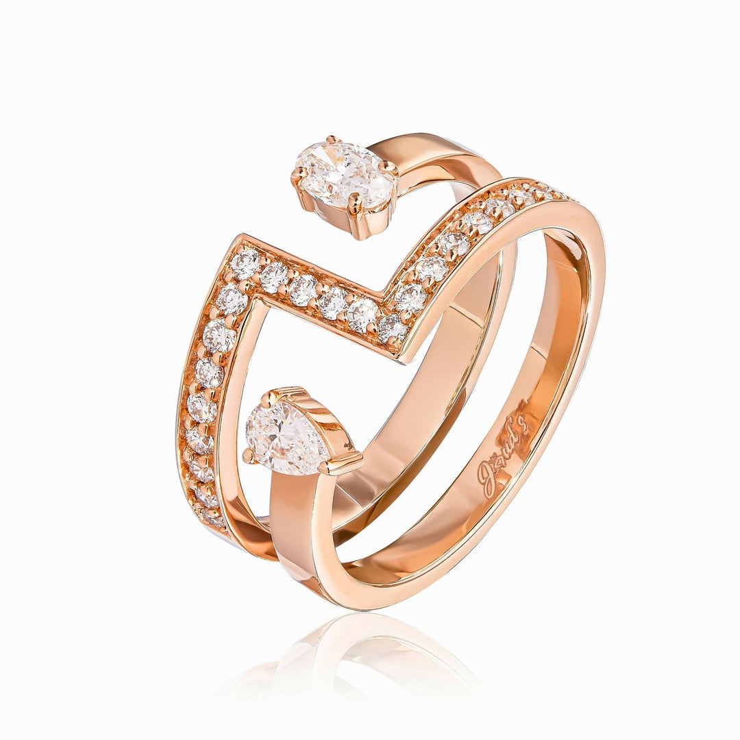 NEJMEH RING DIAMOND ROSE GOLD - Gemaee UAE