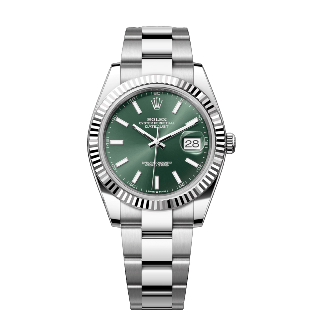 Rolex Datejust Oyster 41 MM Oystersteel Green Watch Dial - Gemaee UAE