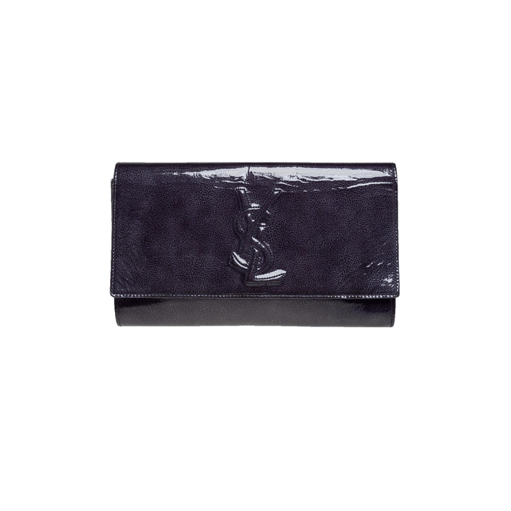 Saint Laurent Blue Patent Leather Clutch Bag - Gemaee UAE