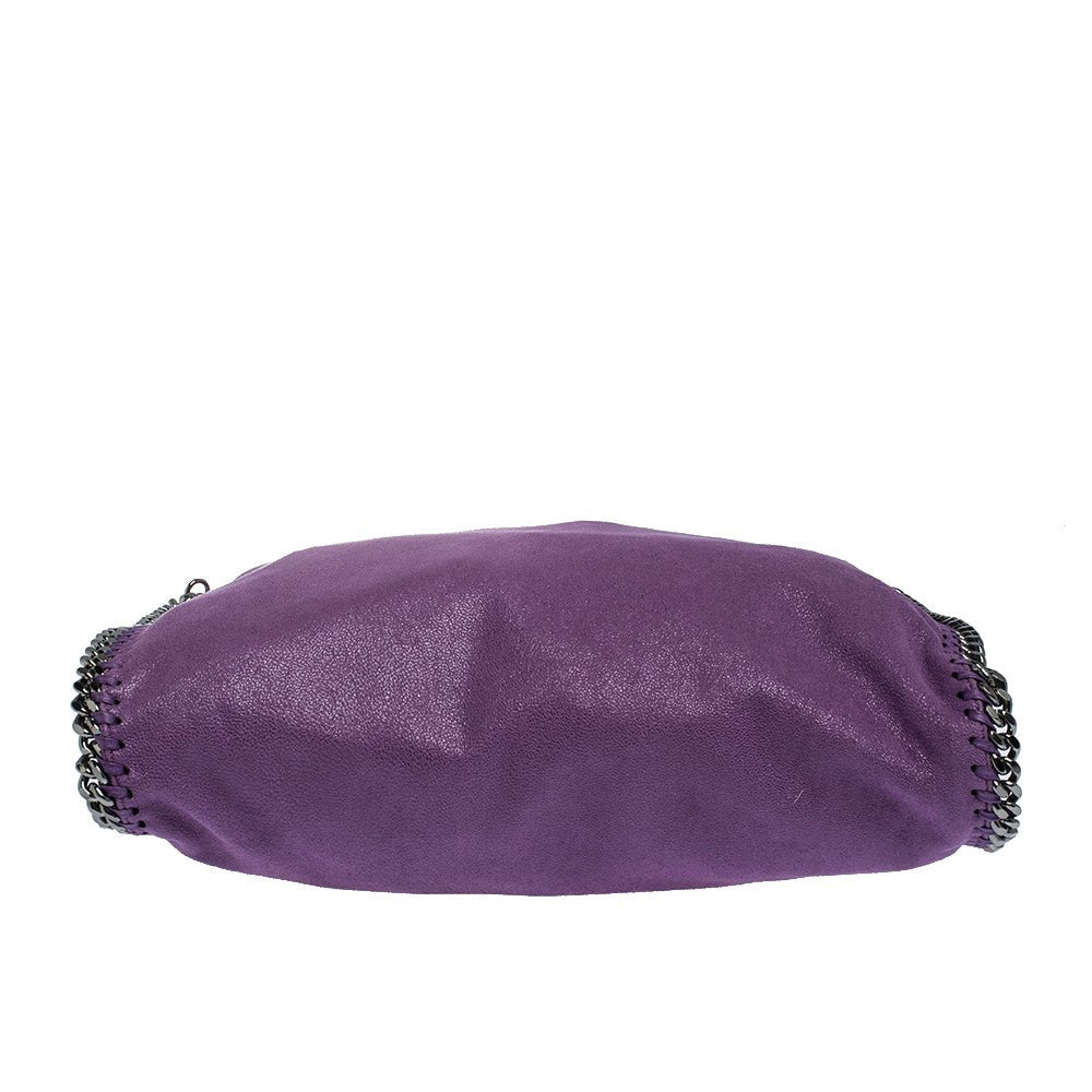 STELLA MCCARTNEY PURPLE FAUX LEATHER SMALL FALABELLA TOTE BAG - Gemaee UAE